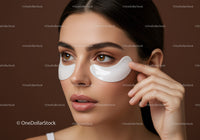 Young Woman with Under Eye Patches for Skin Rejuvenation and Beauty