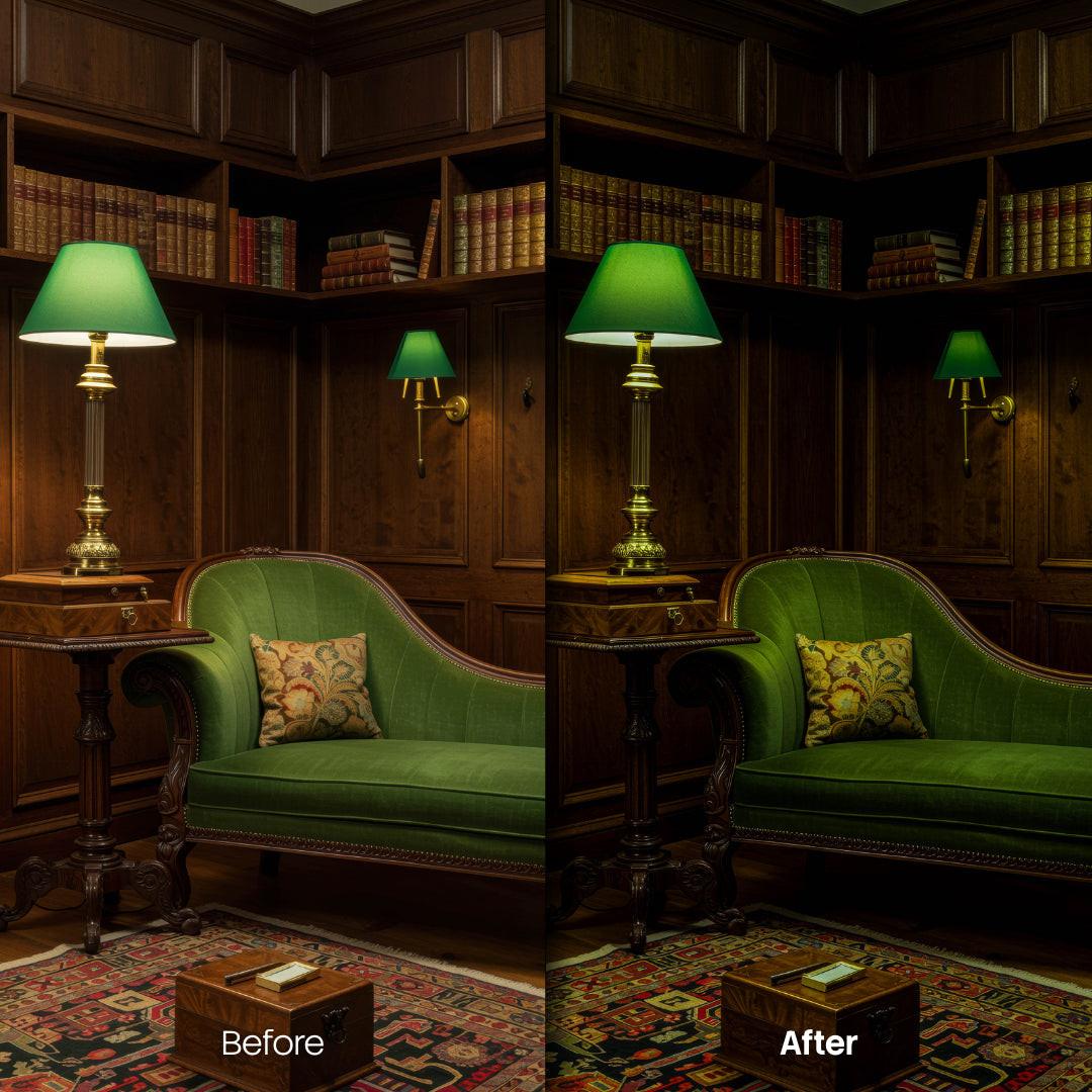 Before and after Antique Colors Lightroom preset edit