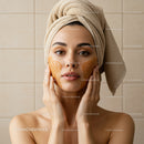 Young Woman Applying Facial Peel for Skin Rejuvenation in Spa