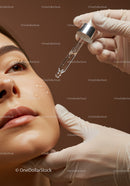 Close-up of Facial Serum Application with Syringe for Skin Rejuvenation