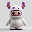 Futuristic Toy Robot with Large Eyes and Bunny Ears for Kids