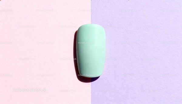 Minimalist pastel soap bar on split background