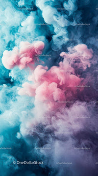 Abstract Swirling Pastel Ink Clouds for Creative Backgrounds