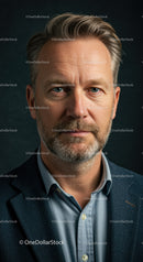 Professional Mature Male Business Portrait with Confident Expression