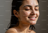 Close-Up of a Smiling Woman with Clear Skin and Natural Glow