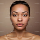 Portrait of a Beautiful Woman with Clear Flawless Skin and Natural Makeup