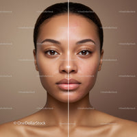 Portrait of a Beautiful Woman with Clear Flawless Skin and Natural Makeup