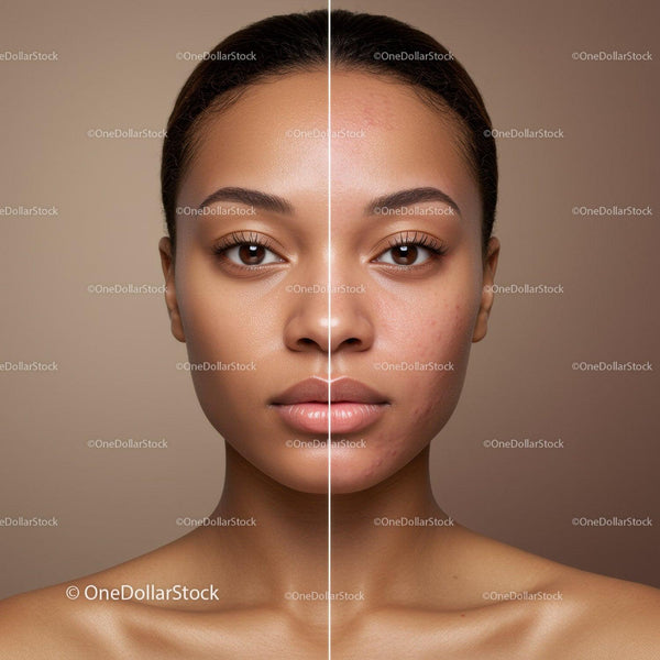 Portrait of a Beautiful Woman with Clear Flawless Skin and Natural Makeup