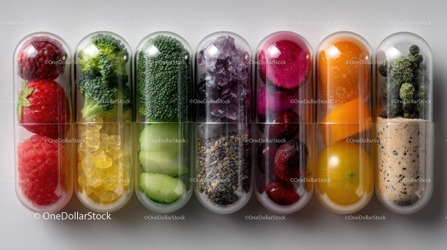 Colorful Assortment of Capsules and Pills for Health and Wellness