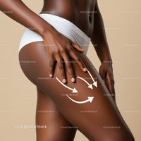 Elegant Dark Skin Woman Applying Body Moisturizer for Skin Glow