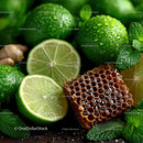Fresh Limes, Mint Leaves and Honeycomb for Delicious Recipes