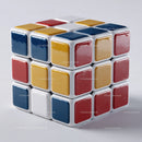 Colorful Rubik's Cube with Vibrant Red, Blue, Green, Yellow, and White Colors