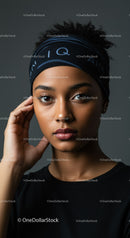Confident Young Woman in Headband for Fitness or Sports Campaign