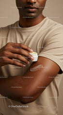Close-Up of Man Applying Skin Care Cream for Healthy Skin