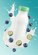 Refreshing blueberry yogurt splash with fresh fruit