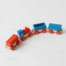 Colorful Wooden Toy Train Set for Kids and Playrooms