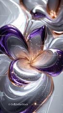 Abstract Metallic Balloons with Vibrant Colors and Sparkling Effects