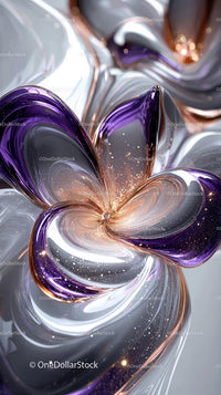 Abstract Metallic Balloons with Vibrant Colors and Sparkling Effects