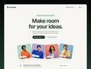 Framewise homepage preview featuring warm off-white surfaces, forest-green typography and mint, lilac, peach and blue accents.