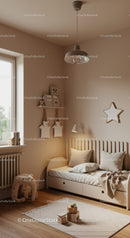 Cozy Nursery with Child Bed and Star Wall Decor