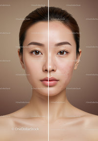Transformation of Clear Skin Through Skincare Routine and Treatment