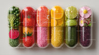Colorful Assorted Fruit Gummies and Candies in Glass Jars