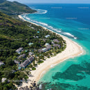 Tropical Beach with White Sand and Turquoise Ocean View
