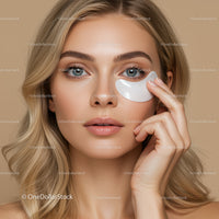 Close-Up of Woman Applying Eye Patch for Skincare Routine