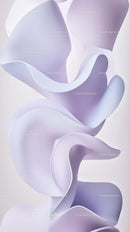 Abstract Flowing Shapes in Soft Purple and White Tones