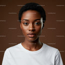 Close-Up Portrait of a Young African Woman with Confident Expression