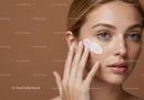 Close-Up of Woman with Freckled Skin Applying Cream for Skincare Routine