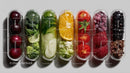 Colorful Assorted Fruits and Vegetables in Clear Plastic Containers