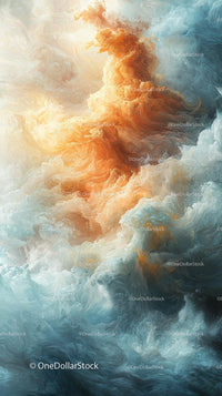Abstract Colorful Swirling Clouds for Creative Backgrounds