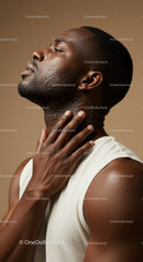 Close-Up Portrait of Black Man with Smooth Skin and Confident Expression