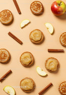 Mini Pancakes with Apple Sauce Cinnamon Sticks