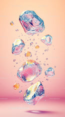 Colorful Rocks Floating in a Vibrant Artistic Display