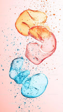 Colorful Ice Cubes in Bright Background for Refreshing Beverage Advertising