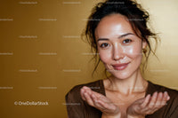 Confident Woman Smiling in Casual Modern Indoor Portrait