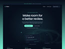 Velora homepage preview featuring near-navy surfaces, teal highlights, muted violet details and rounded interface cards.