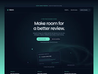 Velora homepage preview featuring near-navy surfaces, teal highlights, muted violet details and rounded interface cards.