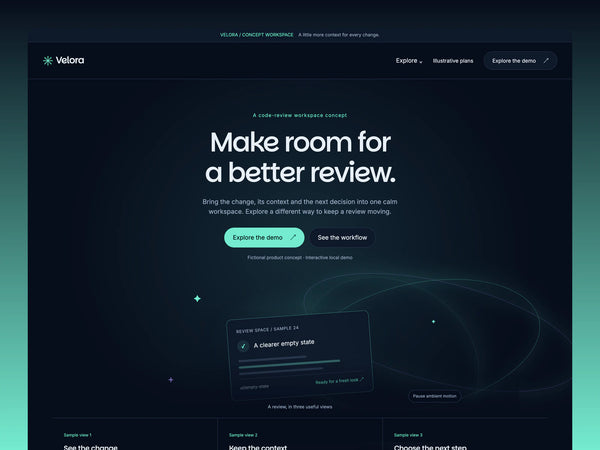 Velora – Website Template for AI Agents