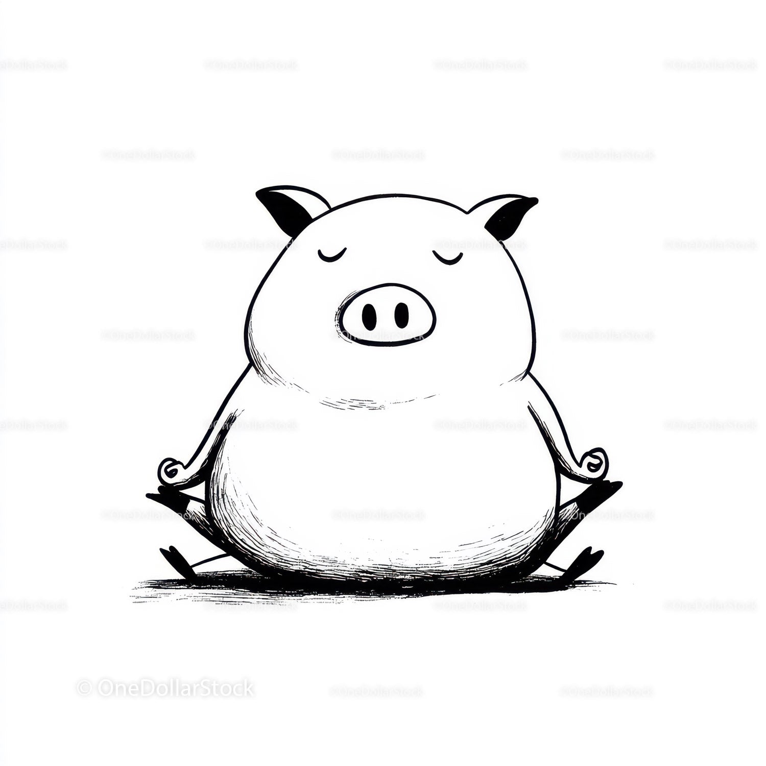 Black Pig Sculpture with Unique Textured Animal Art