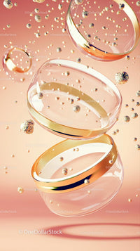 Elegant Champagne Glasses with Sparkling Bubbles for Celebration