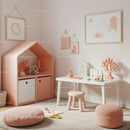 Modern Pink Nursery with Playful Toys and Soft Decor