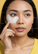 Young Woman Applying Facial Mask for Glowing Skin in Spa Setting
