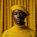 Fashion portrait of confident man in yellow beret