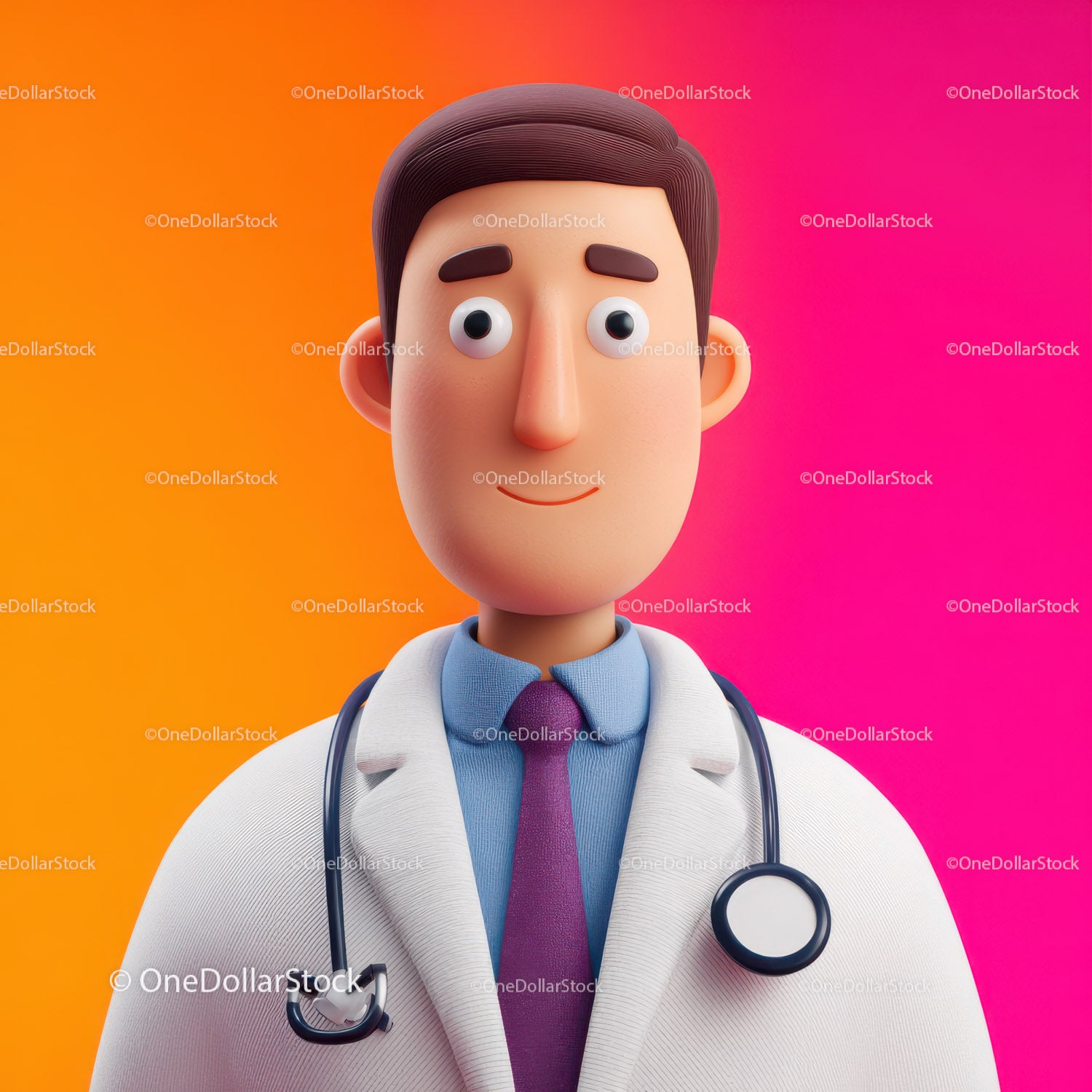 Friendly Doctor Figurine with Stethoscope for Healthcare Professionals
