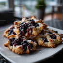 Berry Tart with Blueberry Topping and Flaky Pastry