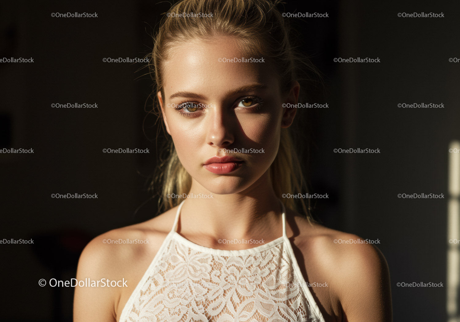 Beautiful Woman Portrait with Natural Light and Stylish Appearance