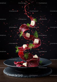 Crispy Beet Chips with Feta and Fresh Dill Splash